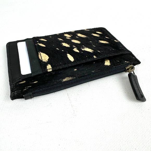 NWOT Myra Bag Golden Flecks Cowhide Cardholder Wallet - Picture 3 of 9